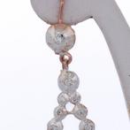 Zonder minimumprijs - Oorbellen - 9 kt. Roségoud - 1.00ct., Nieuw