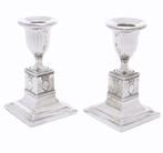 Kaarsenhouder (2) - .925 zilver - Candlesticks English 1783, Antiek en Kunst