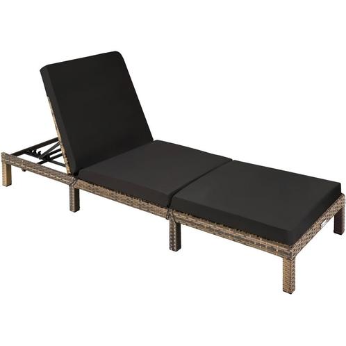 tectake Wicker ligbed Sofia - natuur, Tuin en Terras, Tuinsets en Loungesets, Verzenden