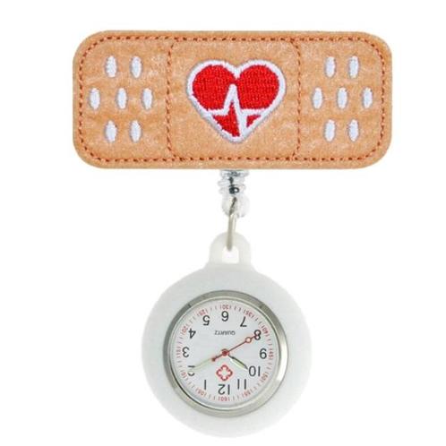 Fako® - Verpleegstershorloge - Roller Pleister - Hart - Wit, Handtassen en Accessoires, Horloges | Dames, Verzenden