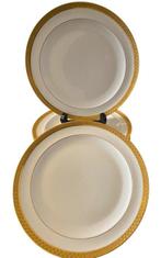 Limoges - Bord (8) - Goud, Porselein - Inlegwerk met verguld, Antiek en Kunst