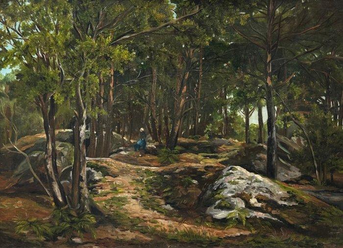 A.G Bilders (1838-1865) - Bosgezicht, Antiek en Kunst, Kunst | Schilderijen | Klassiek