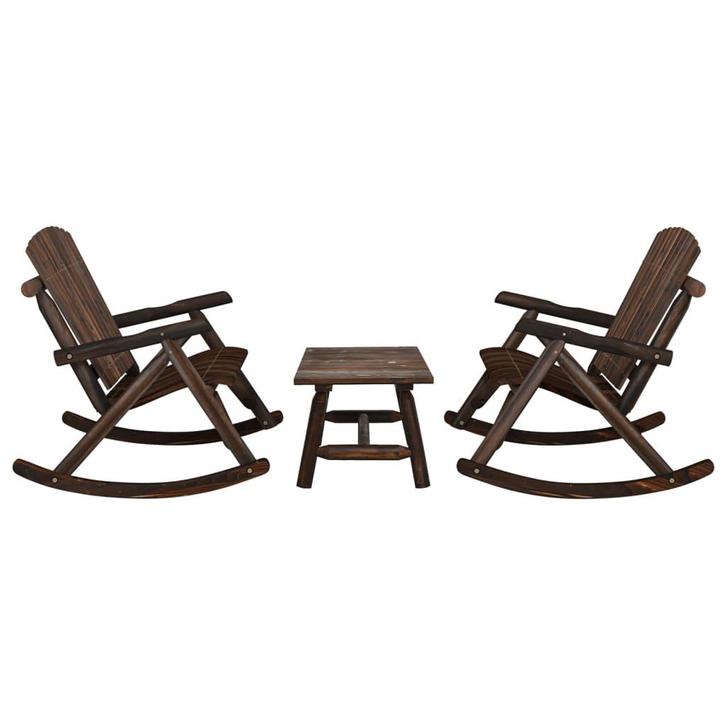 vidaXL 3-delige Loungeset massief vurenhout, Tuin en Terras, Tuinsets en Loungesets, Loungeset, Nieuw, Verzenden