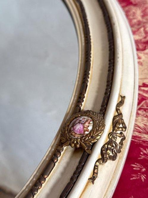 Miroir- Rococo, Romantique Miroir - laqué - Grand miroir, Antiek en Kunst, Curiosa en Brocante