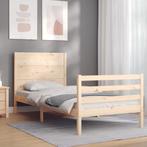 vidaXL Bedframe met hoofdbord massief hout, Huis en Inrichting, Slaapkamer | Bedden, Verzenden, Nieuw