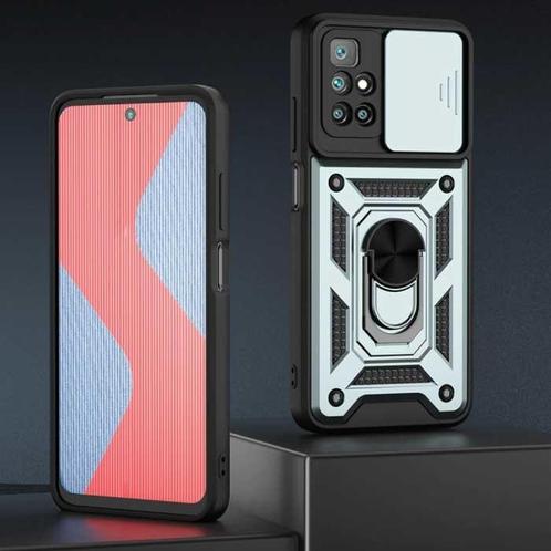 Xiaomi Poco F3 - Armor Hoesje met Kickstand en Camera, Télécoms, Téléphonie mobile | Housses, Coques & Façades | Marques Autre