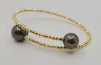Armband - 18 karaat Geel goud - Ronde Tahitiaanse parels, Handtassen en Accessoires, Nieuw