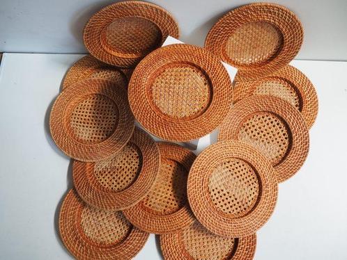 Schotel - Rattan, rotan - Een set van twaalf onderborden, Antiek en Kunst, Curiosa en Brocante
