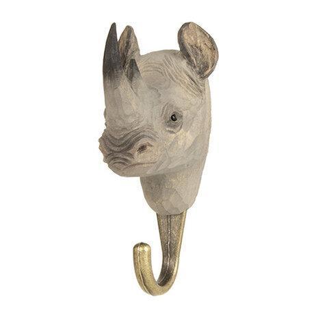 Kapstokhaak hout wandhaak kapstok Wildlife Garden NEUSHOORN, Maison & Meubles, Accessoires pour la Maison | Portemanteaux