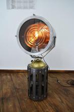 Staande lamp - Scheepslamp - Aluminium, Glas, Messing, Staal