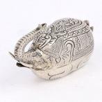 NO RESERVE - Snuisterijendoosje - Olifant - Doos - .925, Antiek en Kunst