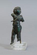 Oud-Romeins Brons Dansende Satyr Faun-sculptuur. 1e - 3e