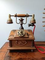 Kist - Houten kist, imitatie oude telefoon - Hout, Antiek en Kunst
