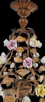 Lampe à suspendre - Fer forgé - lustre floral