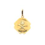 18 Krt. Gouden hanger van het wapen van Saoedi-Arabië, Handtassen en Accessoires, Bedels, Ophalen of Verzenden, Gebruikt, Goud