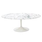 Eettafel Tulip Table Oval Bovenblad Marmer wit Onderstel wit, Huis en Inrichting, Tafels | Eettafels, Verzenden, Nieuw