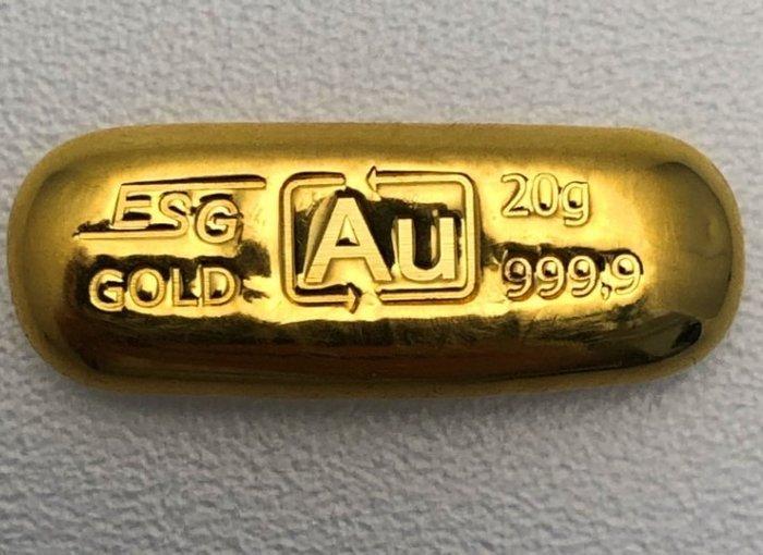 20 gram - Goud - ESG, Postzegels en Munten, Edelmetalen en Baren