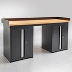Datona Werkbank PRO eiken - 2 opbergkasten - 200 cm - zwart, Ophalen of Verzenden, Nieuw