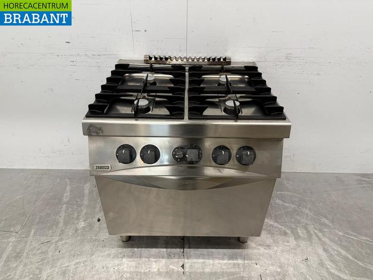 RVS Zanussi 4 Pits Fornuis met oven GAS Horeca, Zakelijke goederen, Horeca | Keukenapparatuur, Ophalen of Verzenden