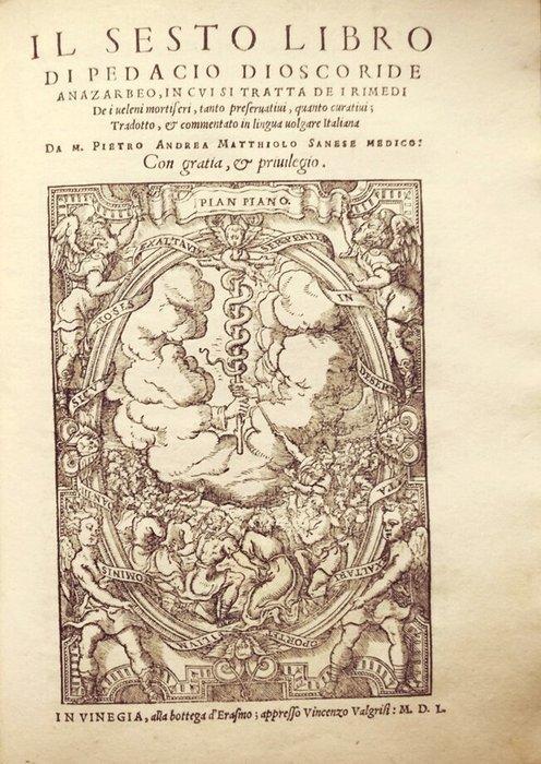 Mattioli Pietro Andrea. - Il Dioscoride - 1550, Antiek en Kunst, Antiek | Boeken en Manuscripten