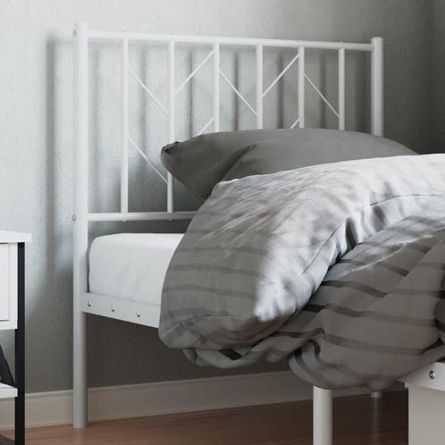 vidaXL Hoofdbord 80 cm metaal wit, Huis en Inrichting, Slaapkamer | Bedden, Nieuw, Verzenden