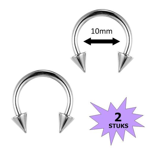 Fako Bijoux® - Circular Barbell Piercing - Hoefijzer Spike -, Handtassen en Accessoires, Piercings, Verzenden