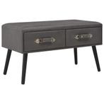 vidaXL Salontafel 80x40x46 cm kunstleer grijs, Huis en Inrichting, Tafels | Salontafels, Verzenden, Nieuw