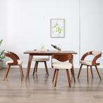 vidaXL Eetkamerstoelen 4 st gebogen hout en kunstleer, Huis en Inrichting, Stoelen, Verzenden, Nieuw