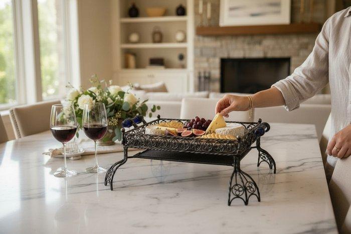 Dienblad - Luxe voor vlammen - Gietijzer - Stijl Batlló van, Antiek en Kunst, Kunst | Designobjecten