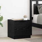 vidaXL Bedkast 2 pcs Zwart eiken 40 x 39 x 40 cm Bewerkt, Huis en Inrichting, Verzenden, Nieuw