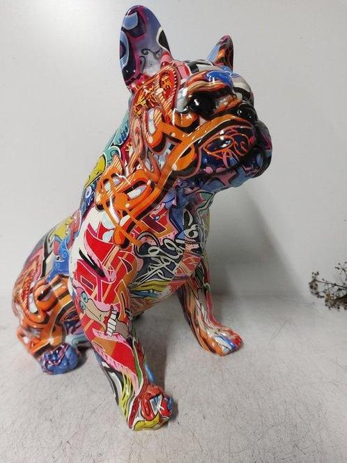 Beeld, street Art French Buldog - 32 cm - polyresin, Antiek en Kunst, Kunst | Designobjecten