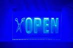 Kapper barber OPEN neon bord lamp LED verlichting lichtbak, Huis en Inrichting, Verzenden, Nieuw