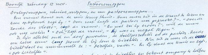 Louis Paul Boon - Handgeschreven Boontje, 10 november, Antiek en Kunst, Antiek | Boeken en Manuscripten