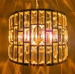 Plafondlamp - Hanglamp met langwerpige facet kristallen in
