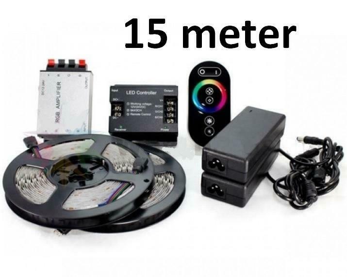 LED strip RGB 15 meter Plug & Play - dimbaar, Huis en Inrichting, Lampen | Overige, Verzenden