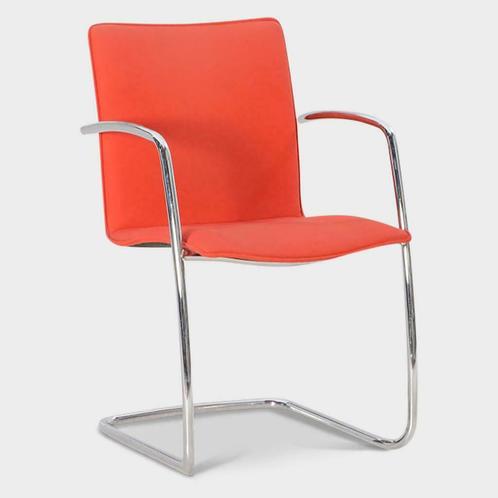 Vergaderstoel Kembo ,rood, slede frame, Huis en Inrichting, Stoelen, Gebruikt, Ophalen of Verzenden