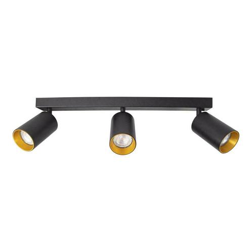 Moderne plafond spot drie dubbel opbouw zwart/goud 3x GU10, Huis en Inrichting, Lampen | Overige, Nieuw, Verzenden