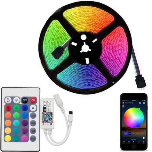 LEDStrip RGB - 10 meter - complete set - type 5050 - 30 Led, Maison & Meubles, Lampes | Autre, Enlèvement ou Envoi