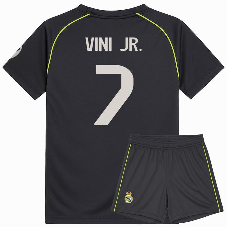 Real Madrid Voetbaltenue Vini JR. Uit - 2025-2026 - Kind, Sport en Fitness, Voetbal, Bal, Nieuw, Verzenden