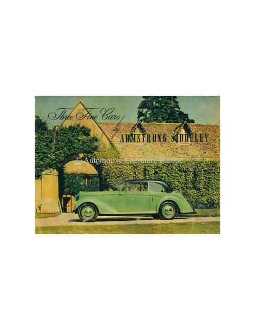 1946 ARMSTRONG SIDDELEY THREE FINE CARS BROCHURE ENGELS, Livres, Autos | Brochures & Magazines