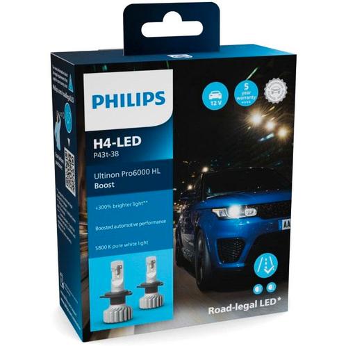 Philips H4-LED Ultinon Pro6000 Boost 11342U60BX2 LED Lampen, Autos : Pièces & Accessoires, Éclairage, Enlèvement ou Envoi