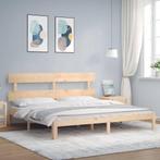 vidaXL Bedframe met hoofdbord massief hout, Huis en Inrichting, Slaapkamer | Bedden, Verzenden, Nieuw