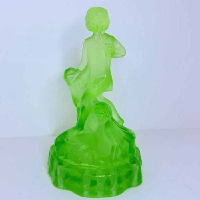 Walther & Sohne - Vaas - Pique fleurs - Uraniumglas - Le, Antiek en Kunst, Kunst | Designobjecten