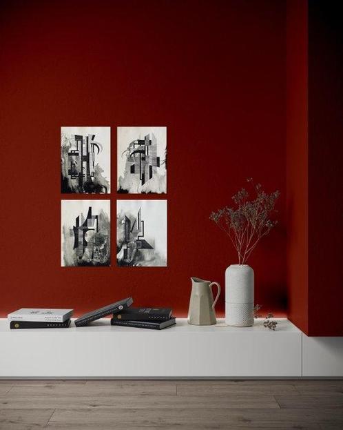 Eugene Eechaut (1928-2019) - 4 Magnifiques Compositions, Antiek en Kunst, Kunst | Designobjecten