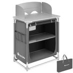 tectake Campingkeuken 76x53,5x107cm - grijs, Caravans en Kamperen, Kampeeraccessoires, Verzenden, Nieuw