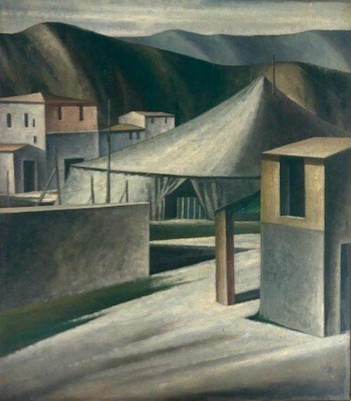 Marcello Scuffi (1948-2021) - Il Circo nellAia, Antiek en Kunst, Kunst | Schilderijen | Modern