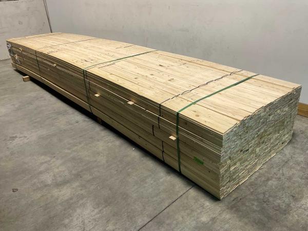 Veiling - 250x Vuren panlat geschaafd 480x3,8x1,1cm, Doe-het-zelf en Bouw, Hout en Planken, Nieuw