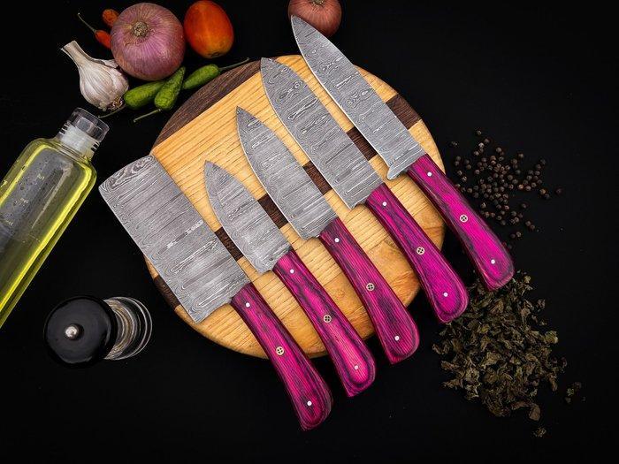 R.S Knives - Keukenmes - Koksmessen - Kleurige houten, Antiek en Kunst, Antiek | Keukengerei