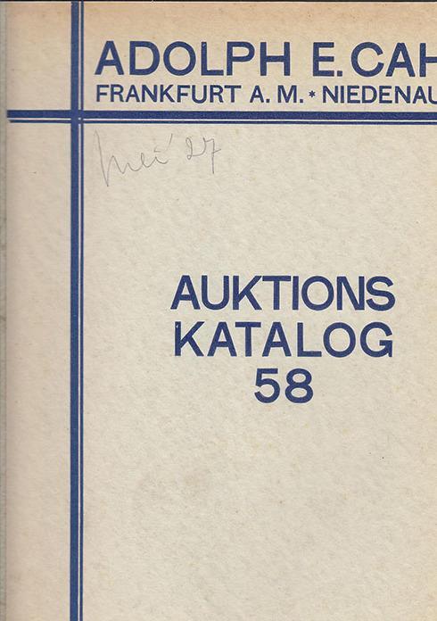 23 5 1927 Cahn, Adolph E, Frankfurt a M, Boeken, Catalogussen en Folders, Nieuw, Verzenden