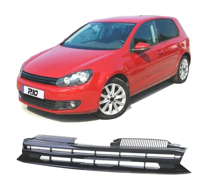 Calandre Pour Volkswagen Vw Golf 6 Mk VI 08-12 Noir Brillant, Auto-onderdelen, Carrosserie, Verzenden